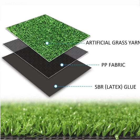 Realistic Artificial Grass Rug - Indoor Outdoor Garden Lawn Patio Balcony Synthetic Turf Mat,Thick Fake Grass Rug-10 x 6.5 ft