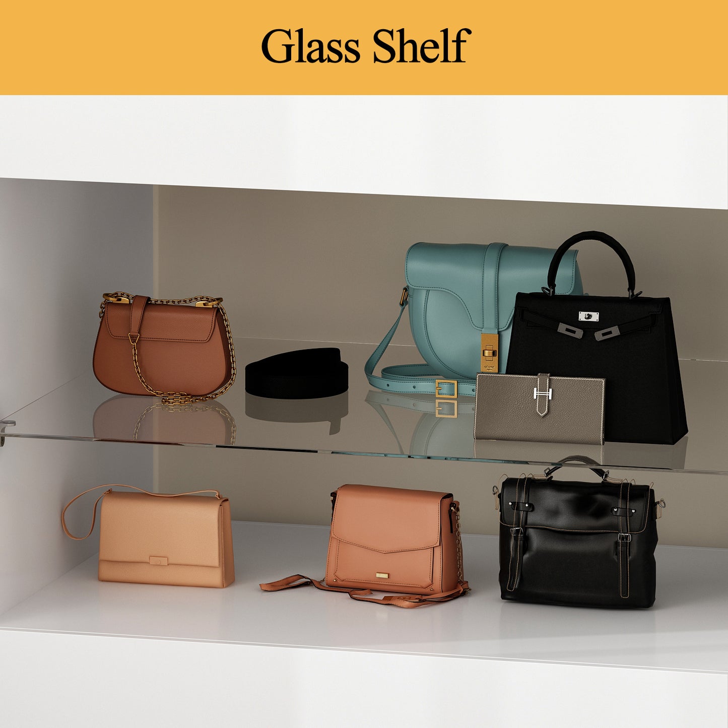 Wiawg Glass Display Cabinet Closet Island,Storage Cabinet for Retail, Collectibles Showcase with 8 Drawers, Walk in Display Island for Retail Shop, Cloakroom, White