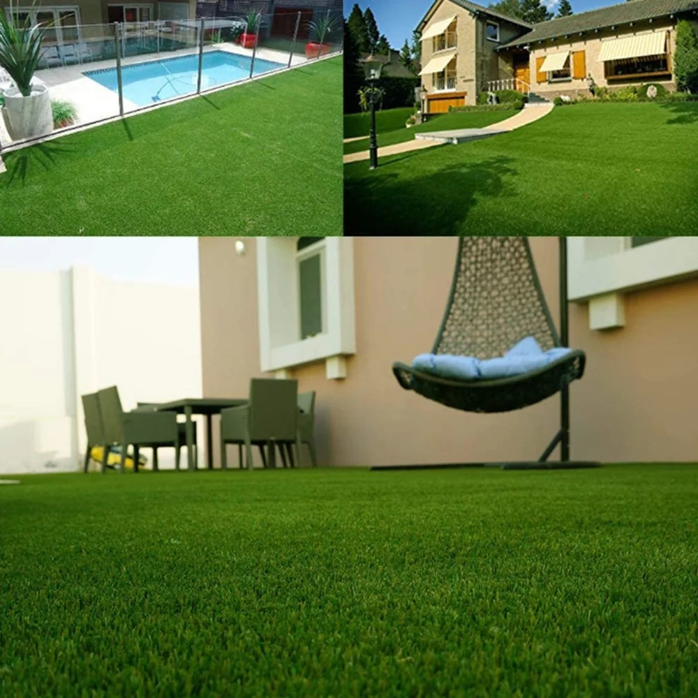 Realistic Artificial Grass Rug - Indoor Outdoor Garden Lawn Patio Balcony Synthetic Turf Mat,Thick Fake Grass Rug-10 x 6.5 ft