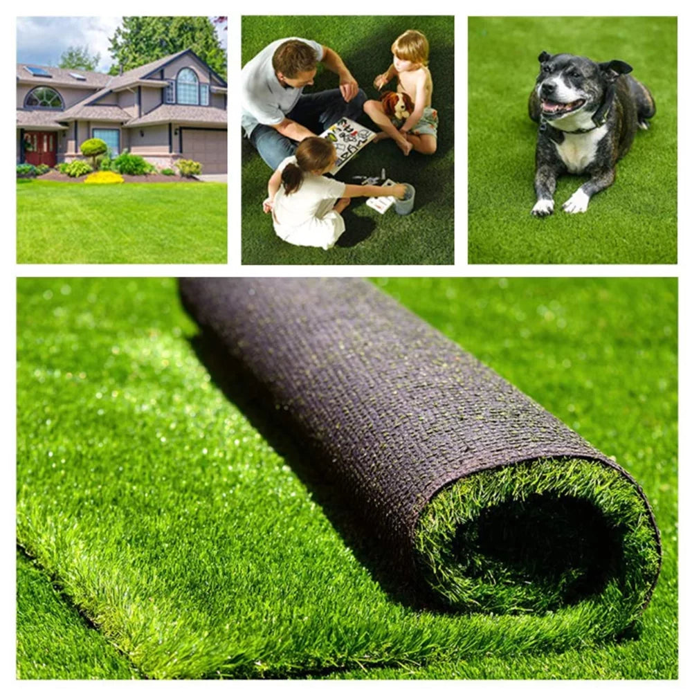 Realistic Artificial Grass Rug - Indoor Outdoor Garden Lawn Patio Balcony Synthetic Turf Mat,Thick Fake Grass Rug-10 x 6.5 ft