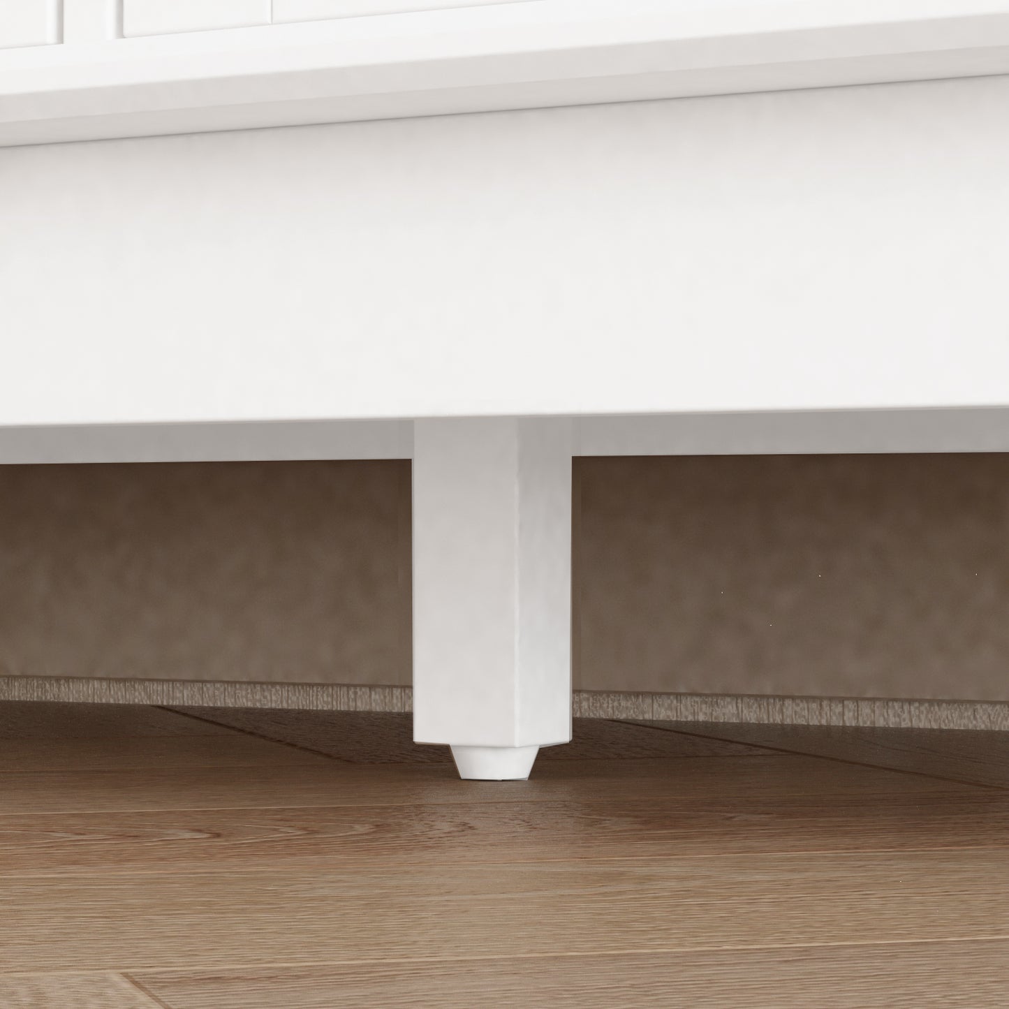 WIawg 9 Drawer Dresser with Carved Drawer Fronts & Solid Legs, 55.1" L White Modern Wood Storage Chest of Drawers for Bedroom, Living Room & Fitting Room