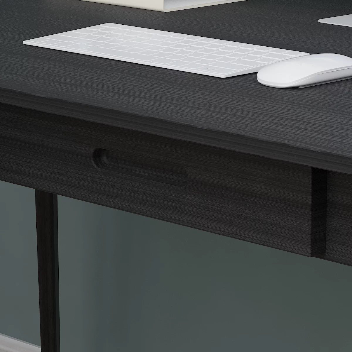 Home Office Computer Desk 47.2" Writing Desk Study Table with Drawers Wood Black