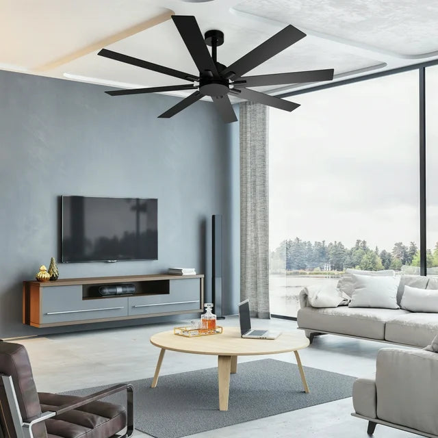 WIAWG 65" Ceiling Fan with 5 Reversible Blades Matte Black