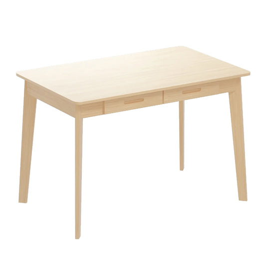 WIAWG Modern Office Desk with Drawer, Simple Computer Desk in Home Beige 39.4"