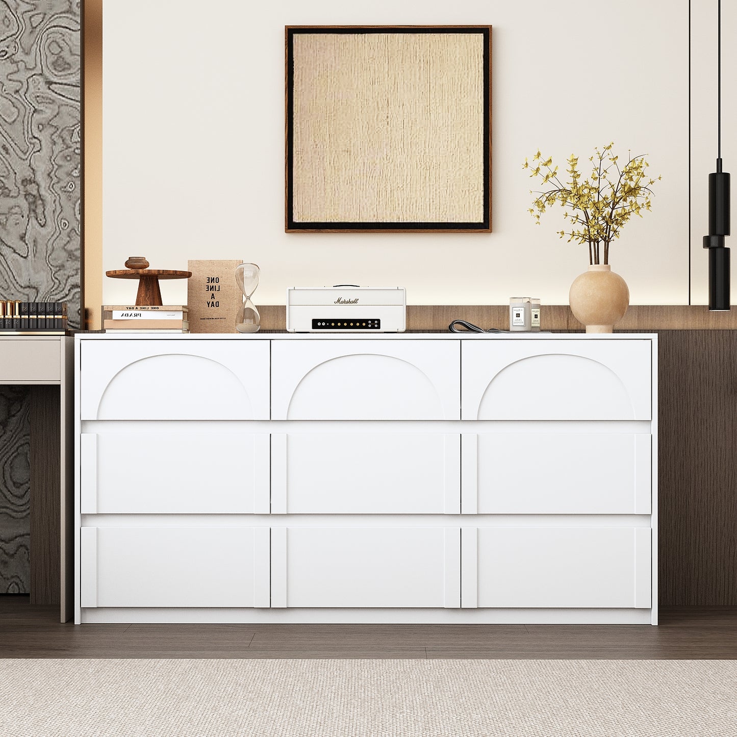 WIAWG 63-Inch Tall Bedroom & Living Room Storage Cabinet - Ample Space in a 9-Drawer Chest Dresser