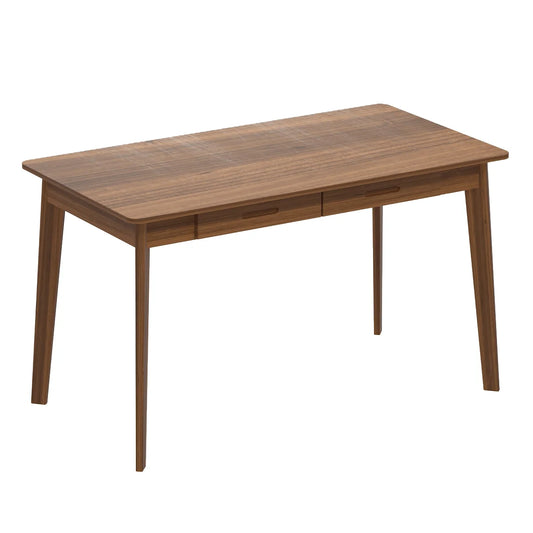 WIAWG Modern Office Desk with Drawer, Simple Computer desk in Home, Brown 47.2"