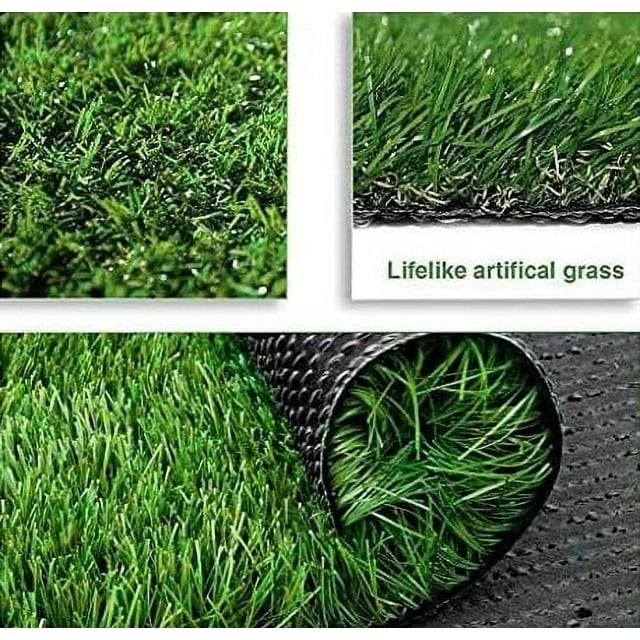 WIAWG 1.9 ft Artificial Turf Synthetic Grass Mat for Garden Outdoor Rugs Garden Lawn Landscape