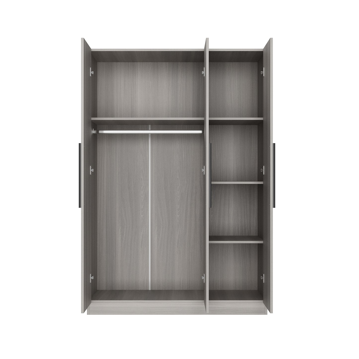 WIAWG 3-Door Large Wardrobe Armoire Closet with 3 Doors,Wardrobe Cabinet for Hanging Clothes for Bedroom,Brow