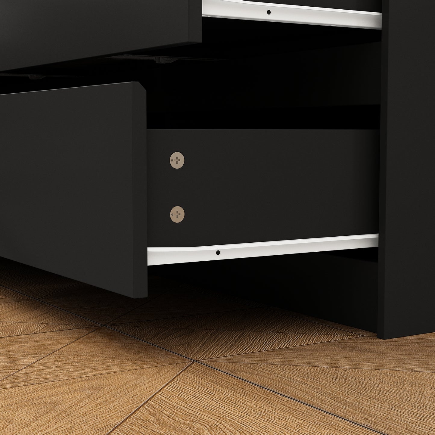 WIAWG 9 Drawer Dressers, Modern Large Dresser for Bedroom,Wooden Long Dresser Storage Chest of Drawers for Living Room Office,Black 63" W