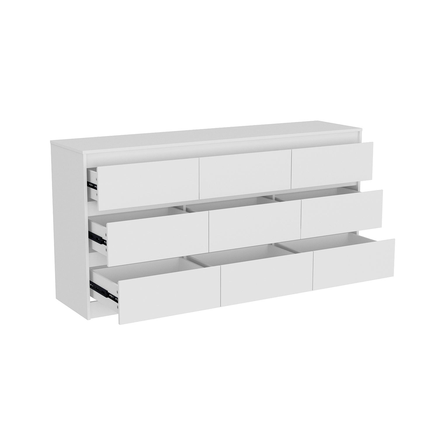 WIAWG 9 Drawer Dresser, Storage Organizer Bedroom/livingroom Furniture Clothes，White