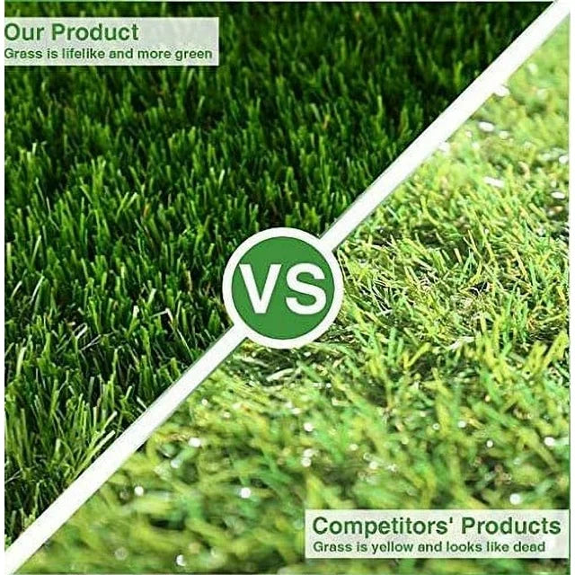 WIAWG 1.9 ft Artificial Turf Synthetic Grass Mat for Garden Outdoor Rugs Garden Lawn Landscape