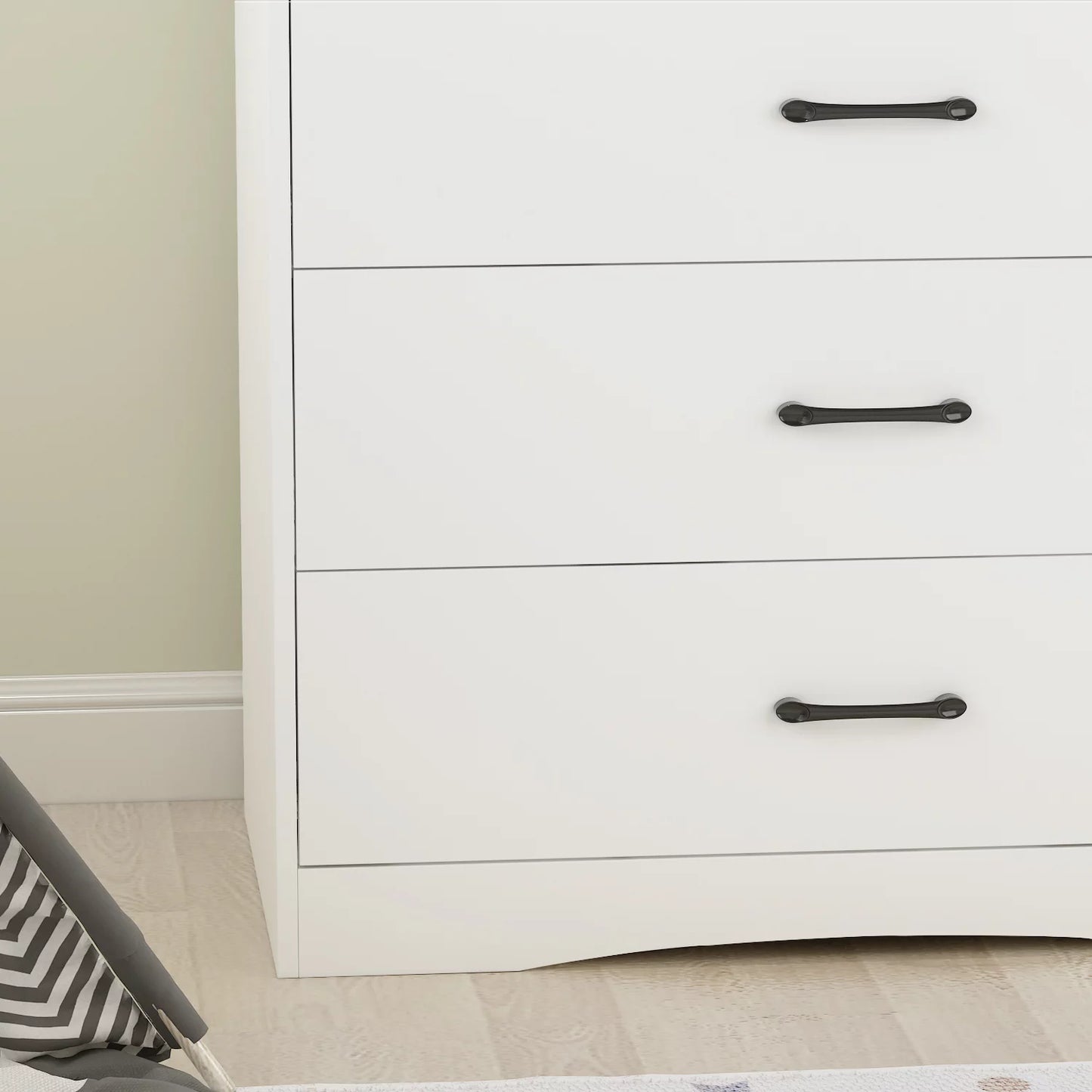 WIAWG 3 Drawer Baby Dresser with Changing Table White 35.4"