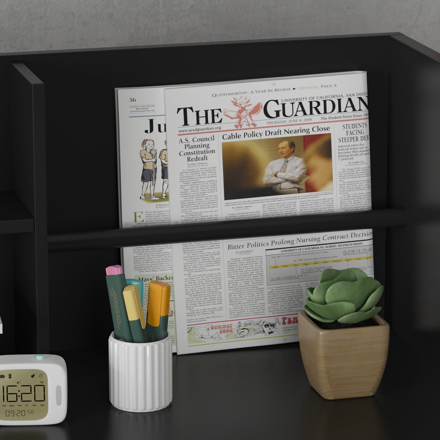 WIAWG Reception Station with Counter, Office Register Stand Reception Area with Drawers, Black