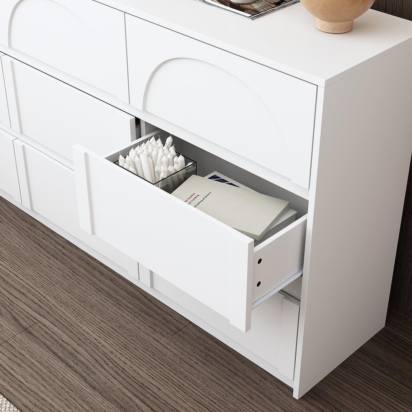 WIAWG 63-Inch Tall Bedroom & Living Room Storage Cabinet - Ample Space in a 9-Drawer Chest Dresser