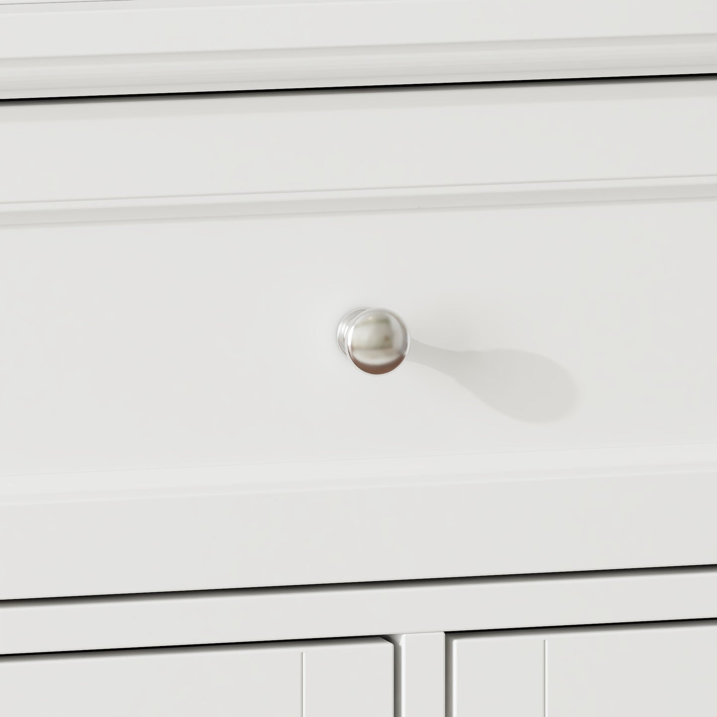 WIAWG Nursery Dresser with Changing Table Top, 46" W Baby Dresser with 2 Drawers,Storage Organize Station for Nursery and Baby Bedroom,White