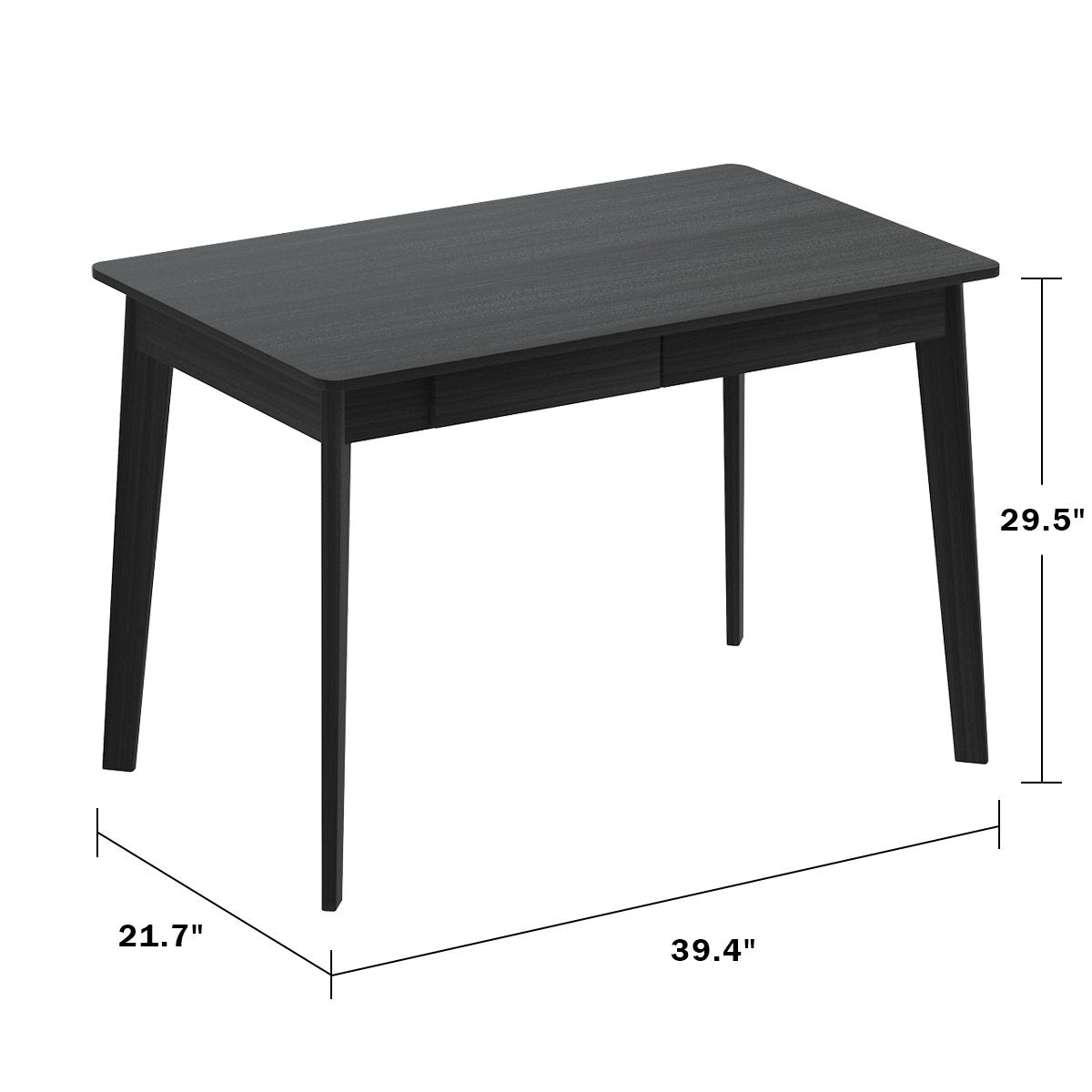 WIAWG 39" Modern Home Office Desk, Computer Table Workstation Table Gaming Writing Desks, Black