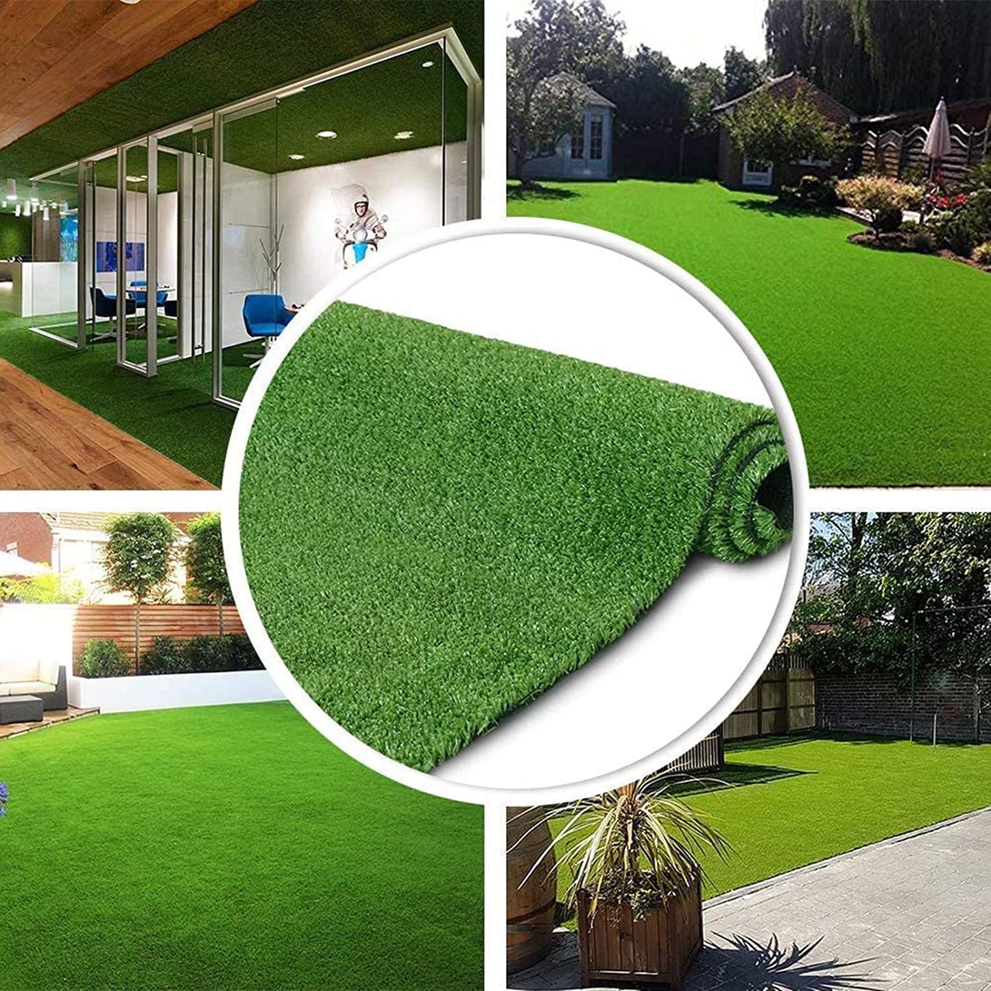 WIAWG 6.5*10 ft Artificial Grass Rug for Garden Synthetic Grass Turf Lawn Pet Turf