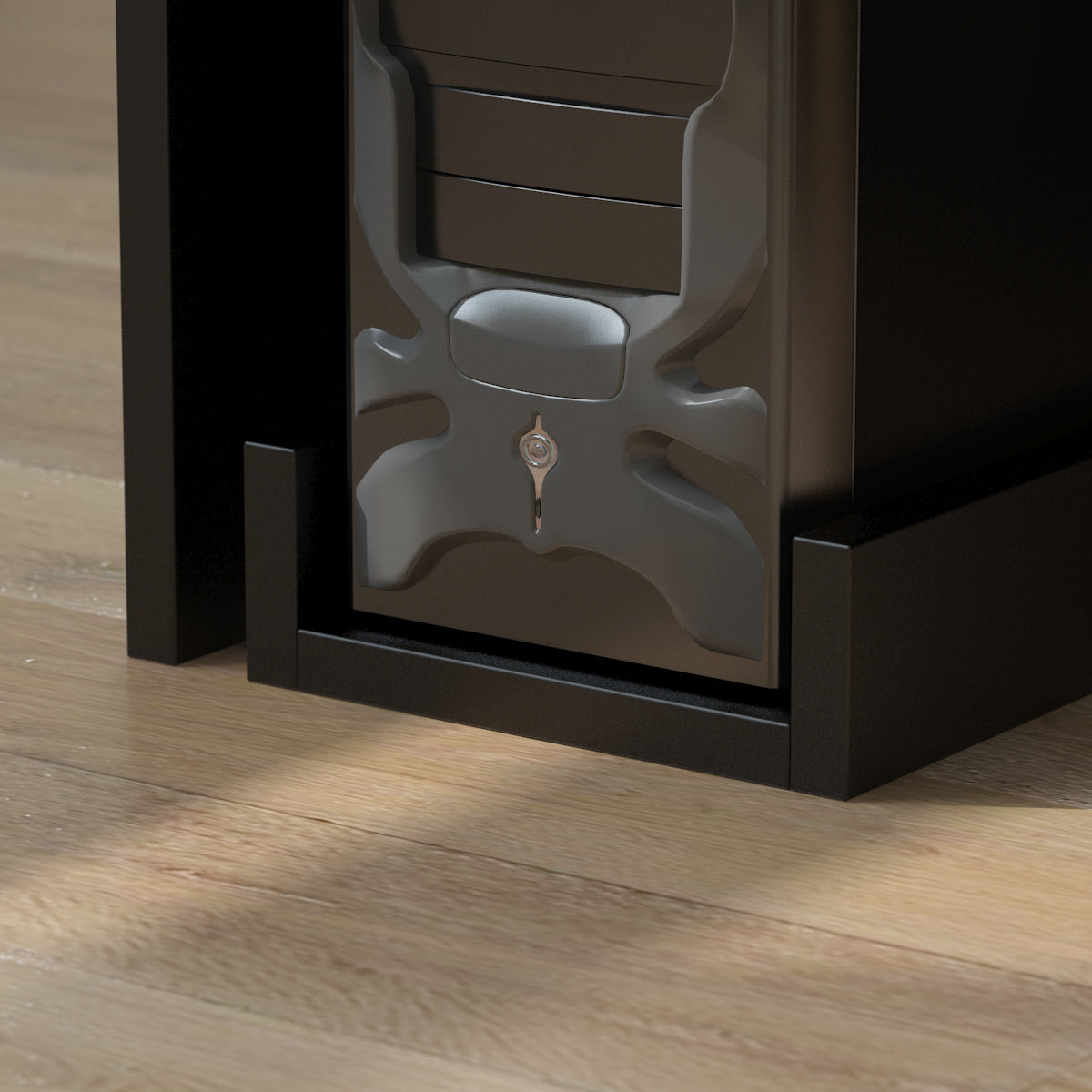 WIAWG 55.9" Reception Desk for Office/Salon Wooden L Shaped Reception Station with Drawer Black