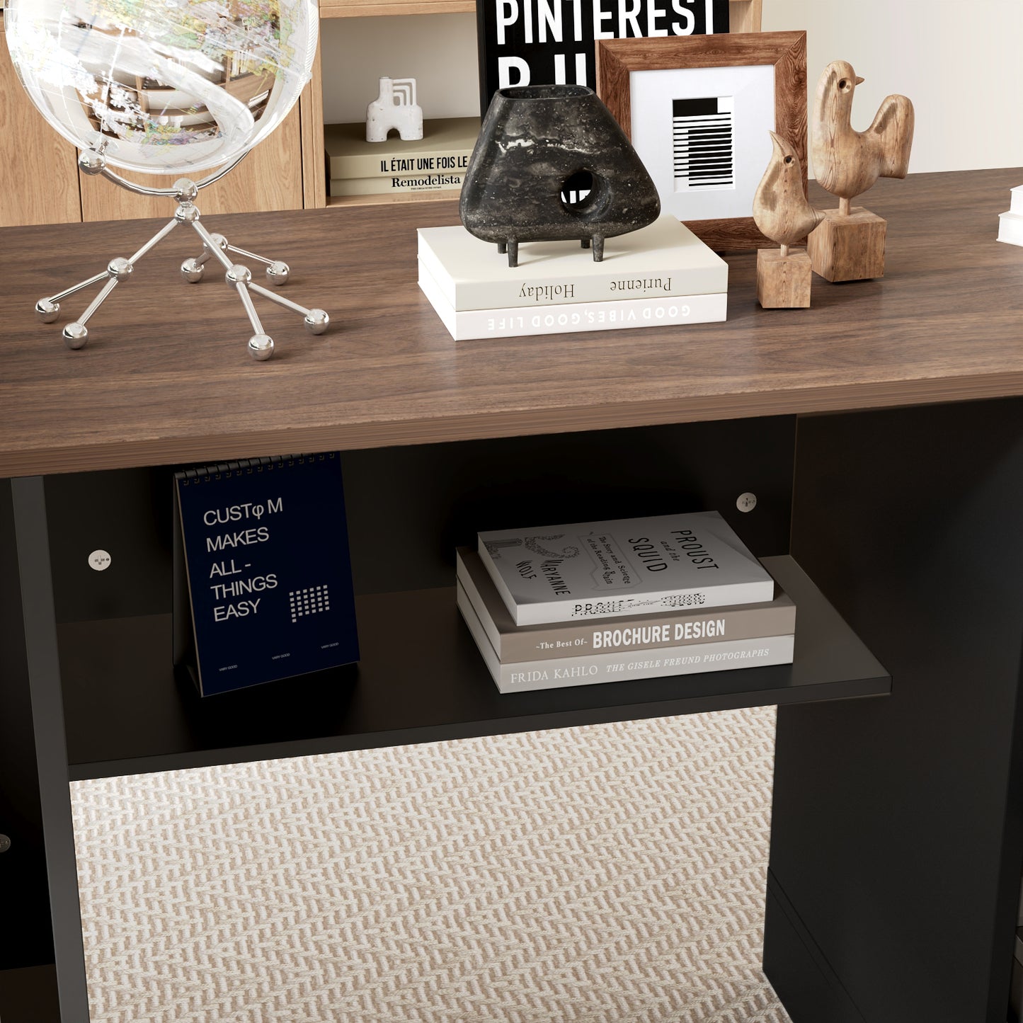 63" Electric Height Adjustable Standing Desk L Shap Office Desk,Black